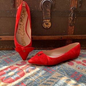 🔥NWT🔥 Sam Edelman Red Ballerina Flats Sz 9